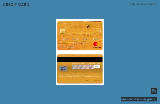 Mustervorschau der Senegal Banque Atlantique Bank Mastercard